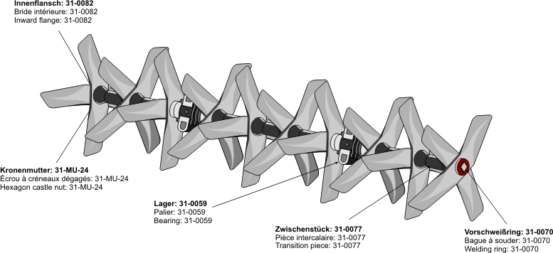 Rotary harrow trailers -  left model