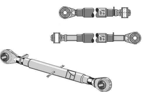 Top-links with hardened tie-rod M36 x 3