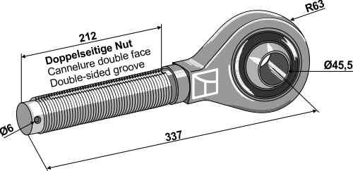 Tie-rod Ø45,5 - left thread