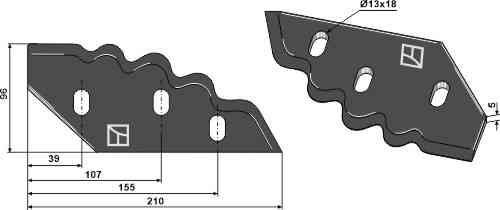 Food mixer knives, right Food mixer knives, right