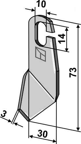 RDM Parts Vingekniv - den rigtige version egnet til Amazone 990002 - som et par 8756000