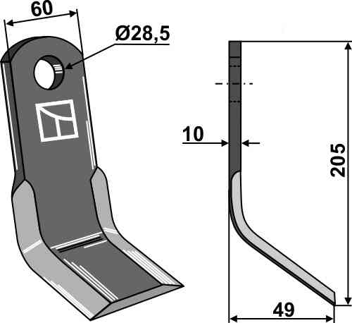 RDM Parts Y-blade fitting for Berti C6010F28