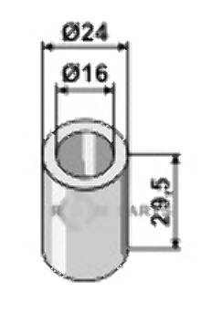 Bush Ø24x29,5xØ16 63-kuh-909