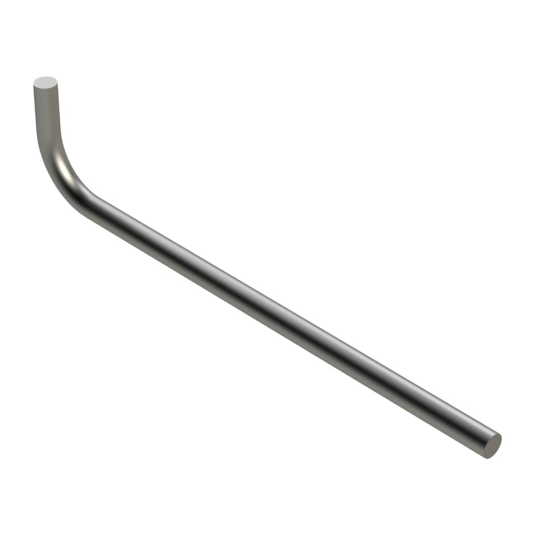 Alloy solid needle tine - .196mt x 4.000l x .196od
