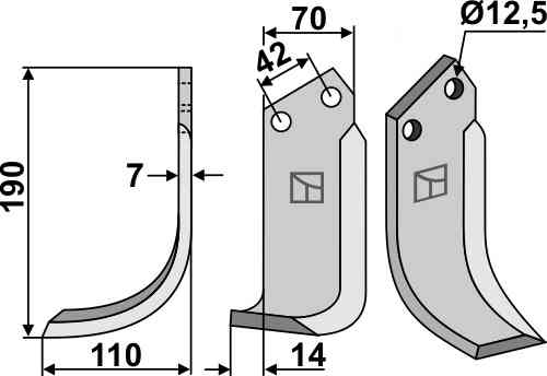 Blade, left model fitting for Tortella 2985602