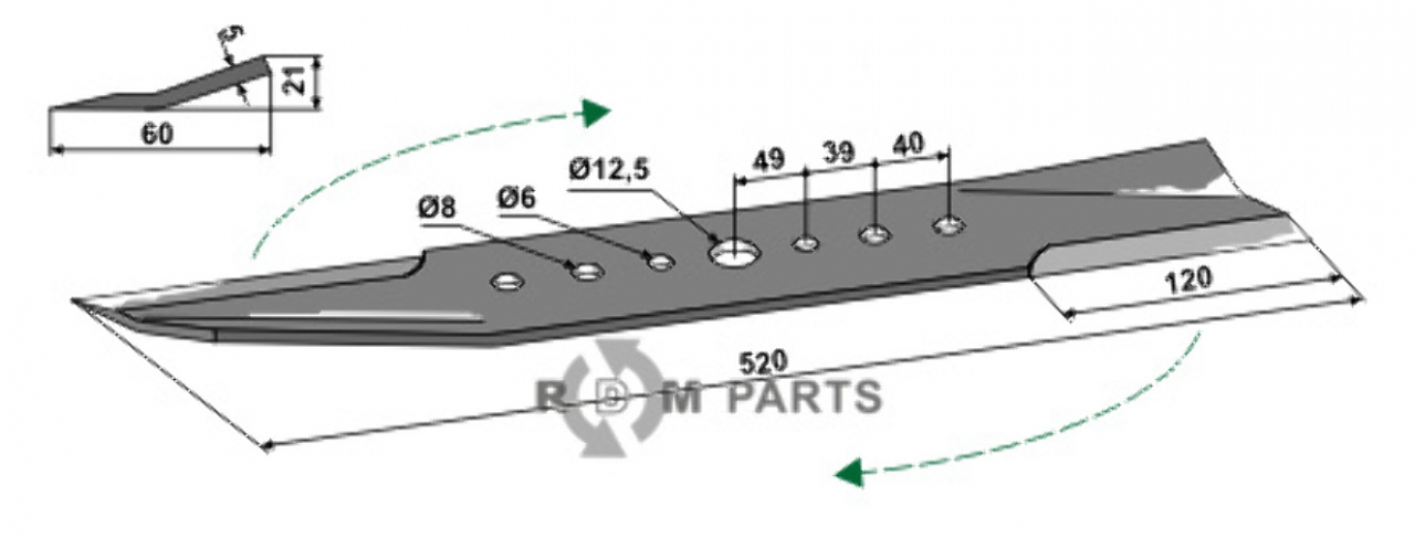 RDM Parts Mäher-Messer geeignet für Avant Tecno Oy A33102 RDM Parts Mäher-Messer geeignet für Avant Tecno Oy A33102