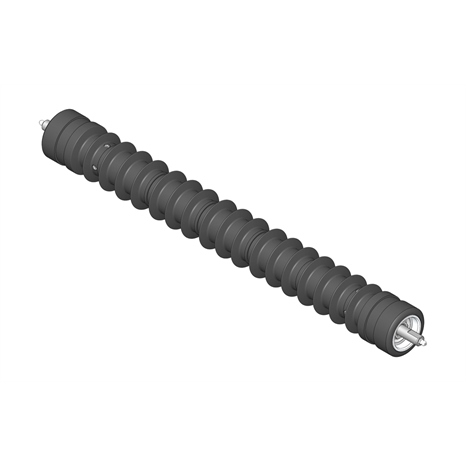 Roller - fusion grooved uhmw polyethylene - 26 in