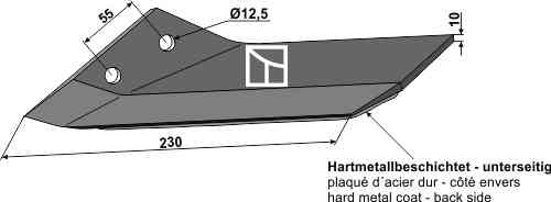 Replacement wings - left fitting for Lemken Karat 3374463