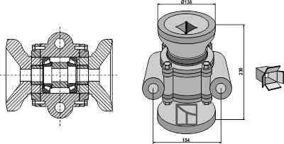 Taper roller bearings compl. with reducing bushes