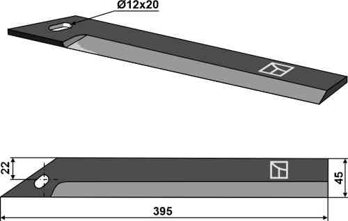 Top blade fitting for Moreau 16110