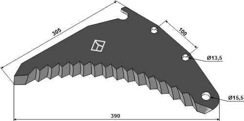 Silage knive fitting for Bergmann 002555B