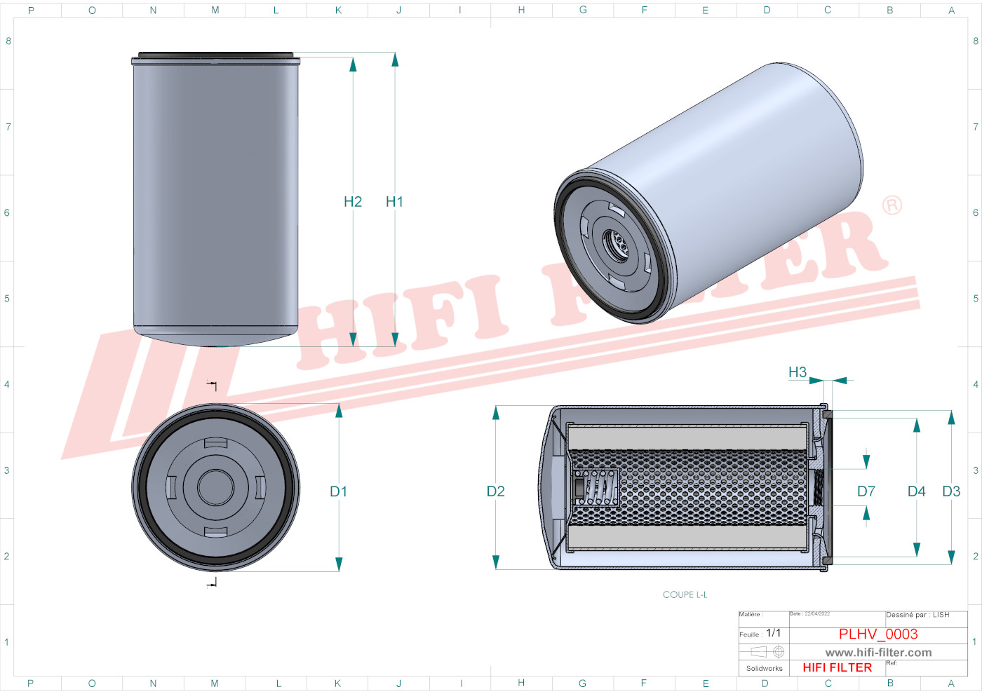 Hydraulic filter passend voor sonalika 10009106ac