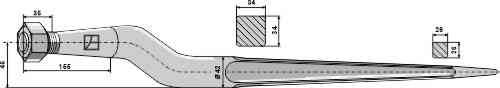 Silage tine 1010