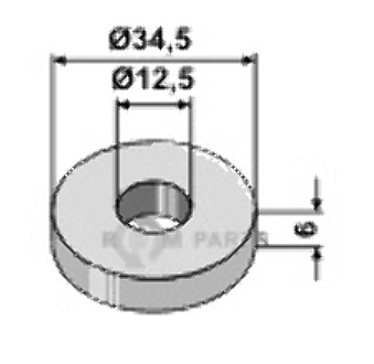 Schijf Ø34,5x6xØ12,5 63-as-09