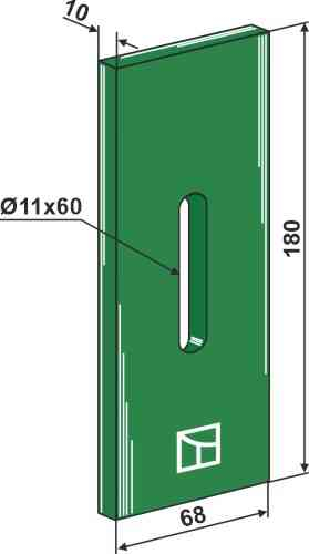Greenflex kunststof afstrijker voor pakkerrol 53-k100