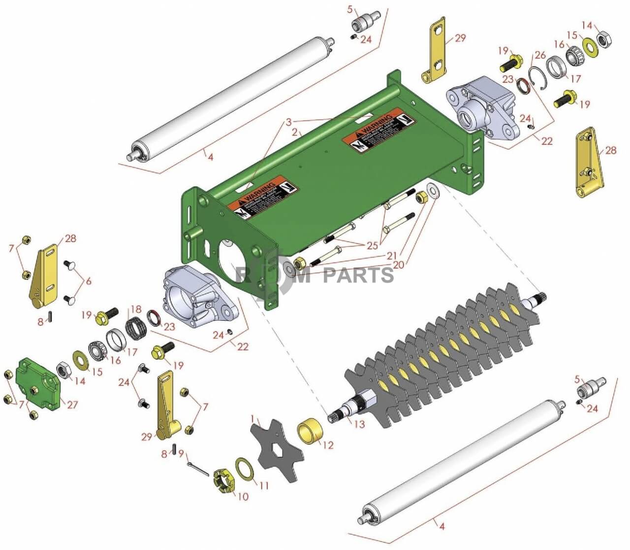 Replacement parts for John Deere 3225B & 3225C Verti-Cut Heavy