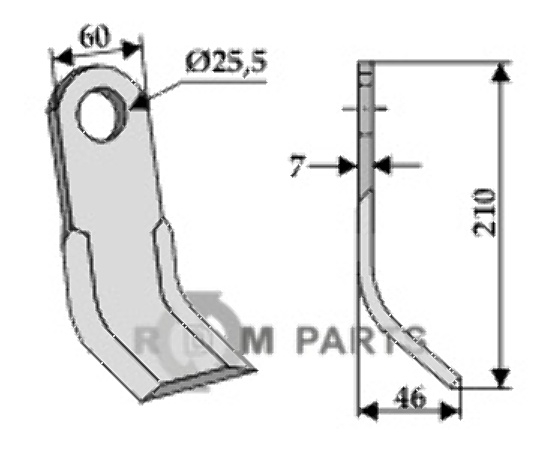 RDM Parts Y-klinge egnet til Seko 333 003