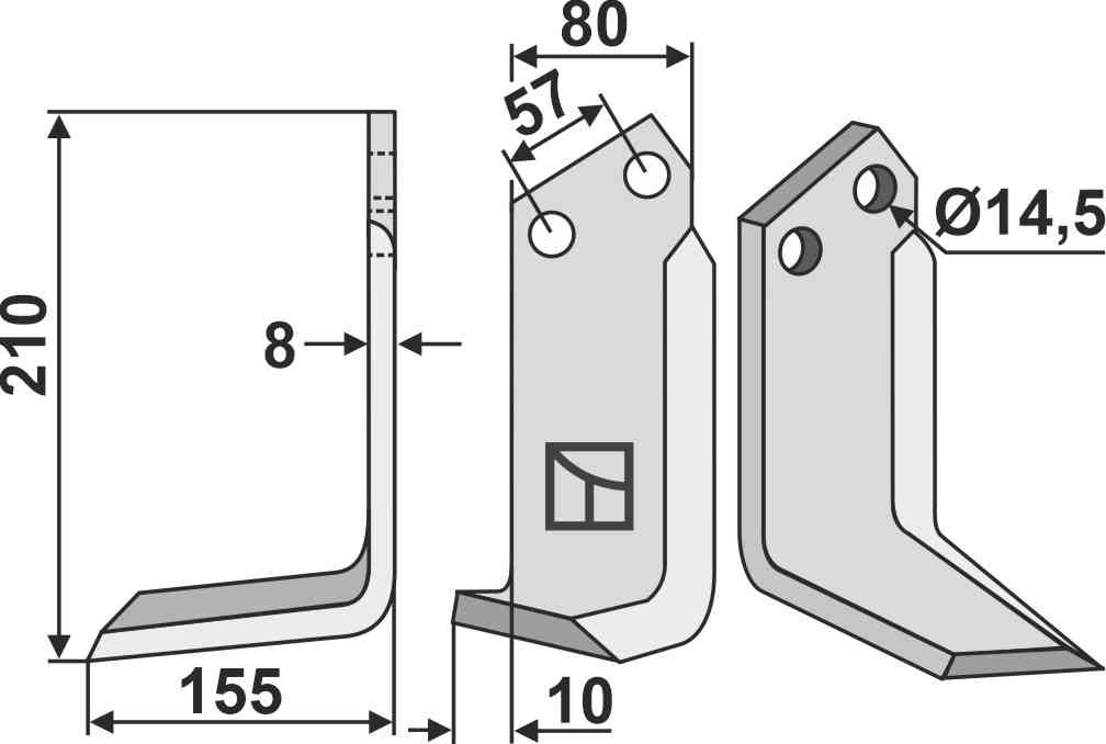 Blade, left model fitting for Muratori 120059