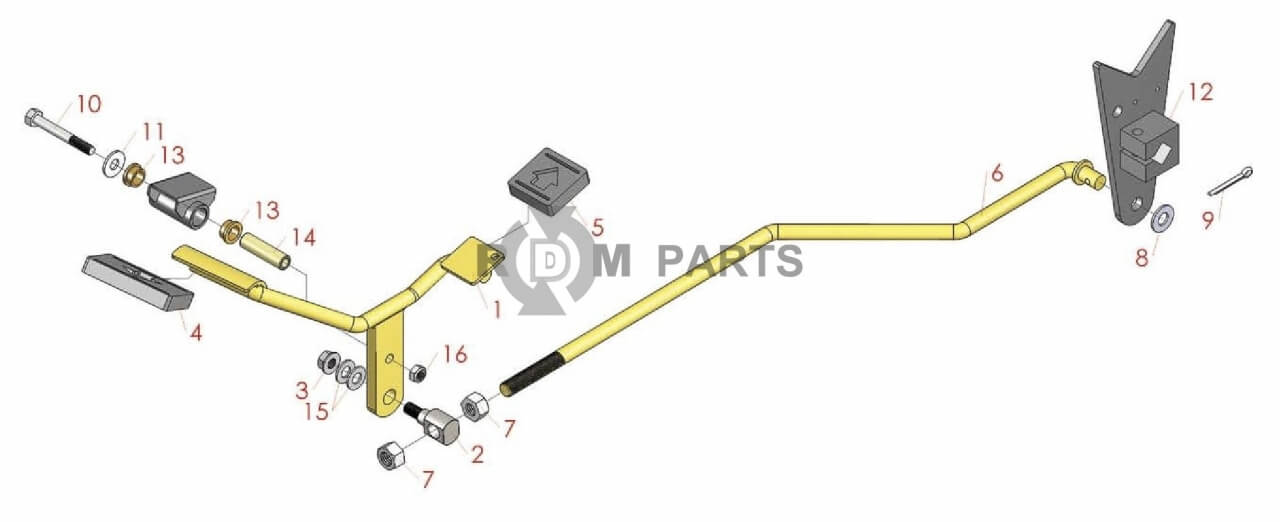 Replacement parts for Toro Sand Pro Traction Control Pedal