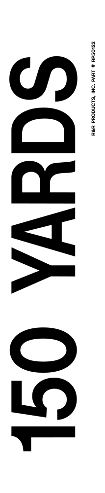 Decal - sign 150 yards