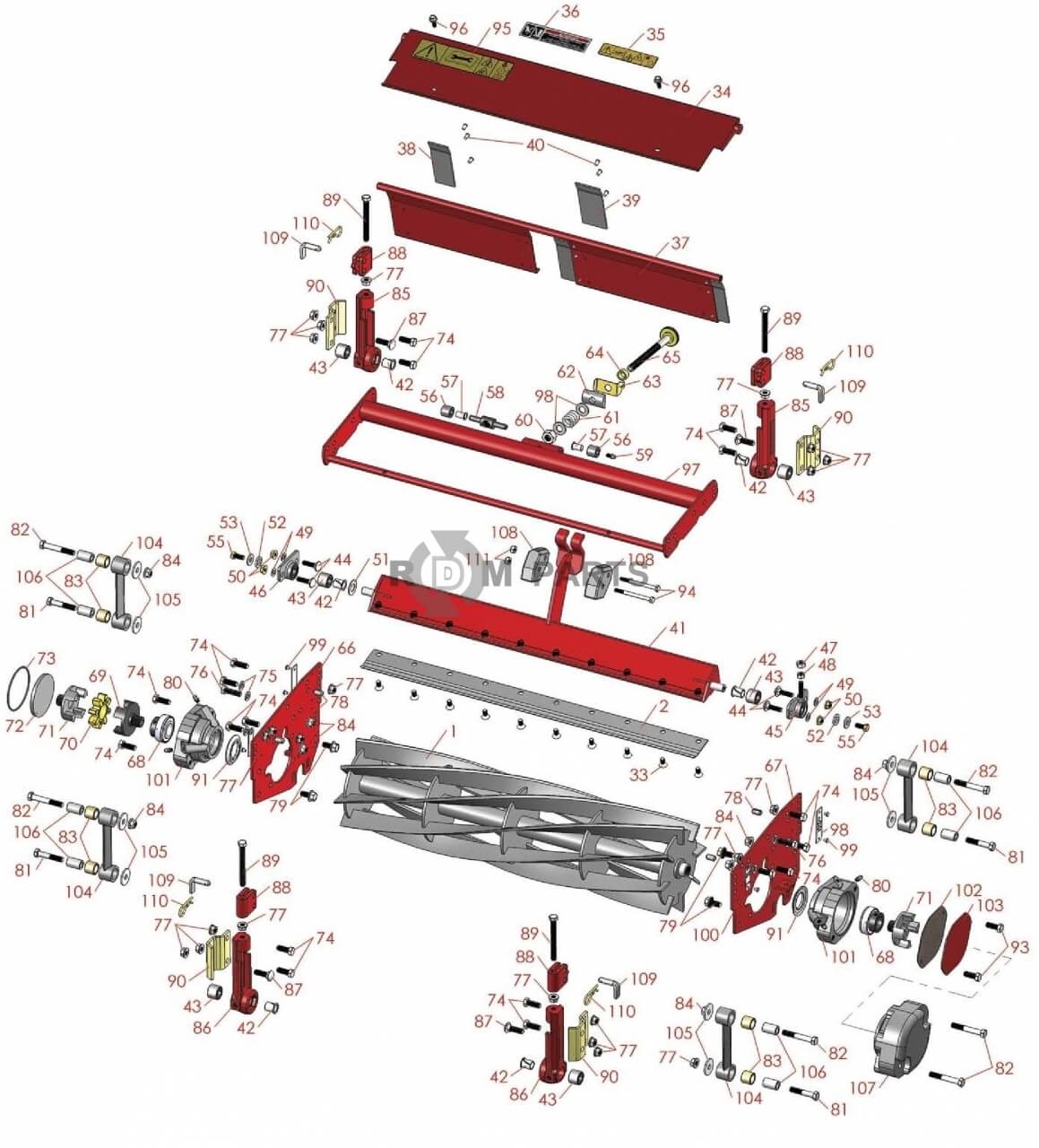 Replacement parts for Reelmaster 2000 Models 03210 03212 03237 03238 & 03239