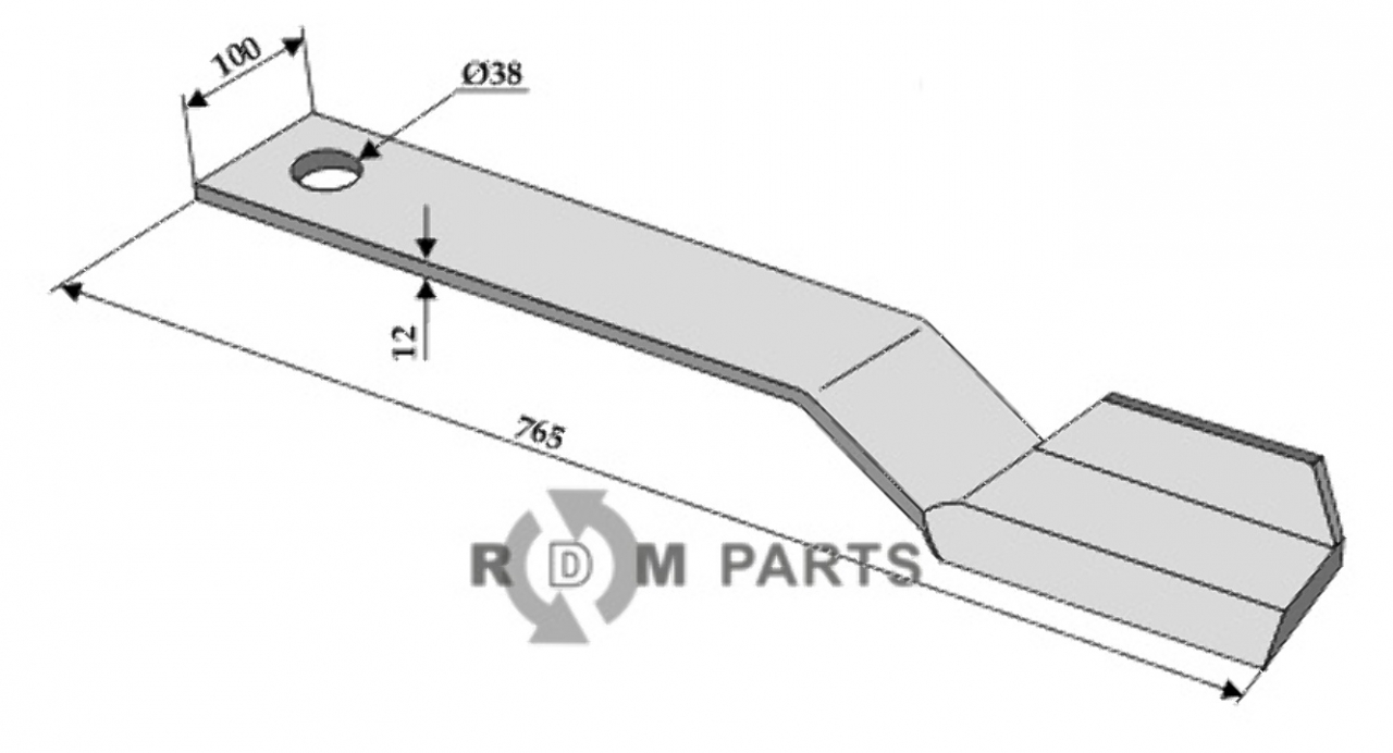 RDM Parts Kniv, venstre egnet til Mc Connel 7770719