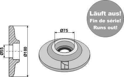 Flange indvendig Ø180