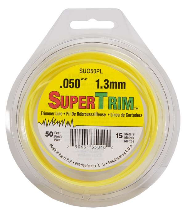 Trimmer line supertrim™ round yellow 50' loop .050" / 1.3mm