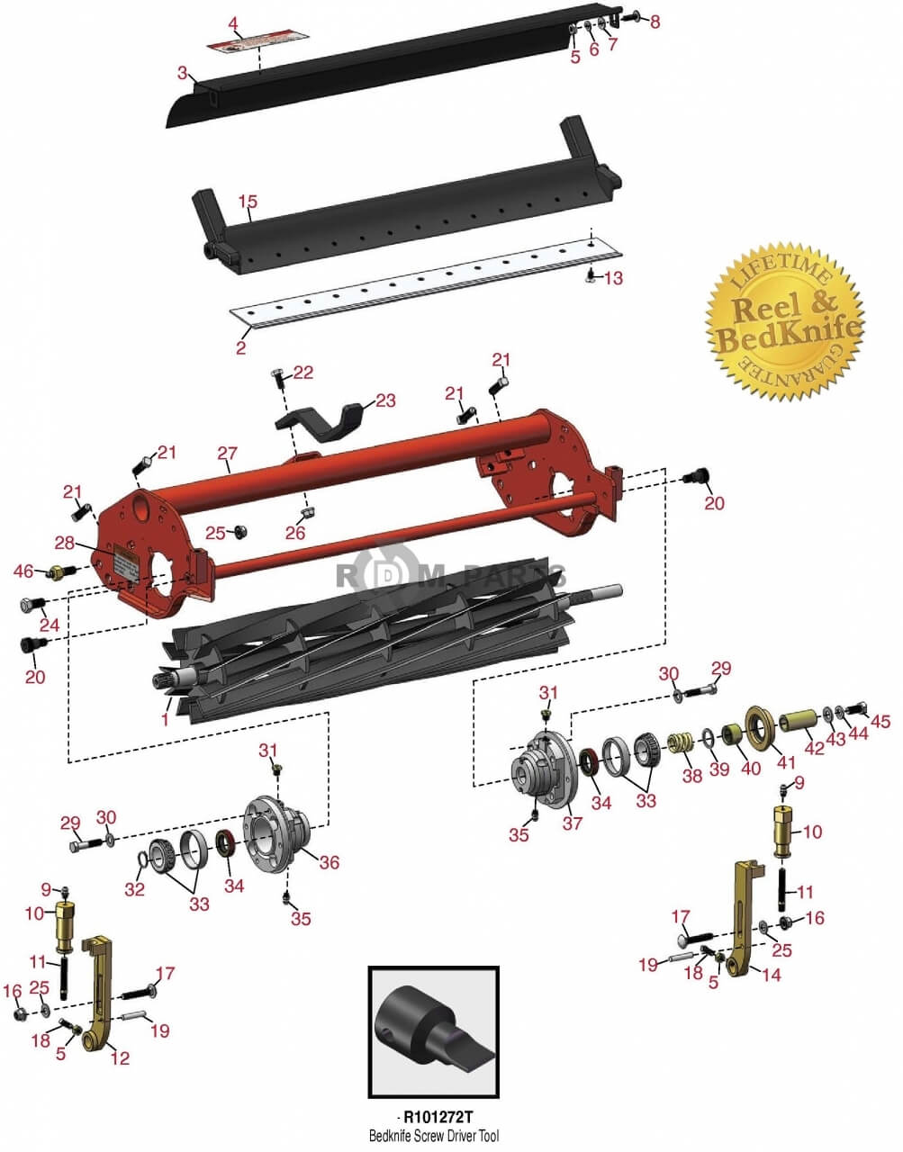 Replacement parts for Jacobsen G-Plex III Cutting Unit