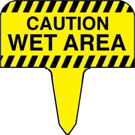 Sign - caution wet area