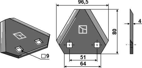 Food mixer knives fitting for Kuhn A7153021