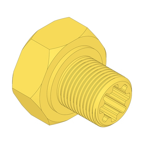 Drive nut - splined 3/4-16 lh