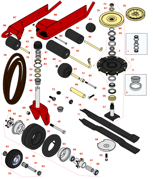 Toro Groundsmaster 3280-d rotary decks