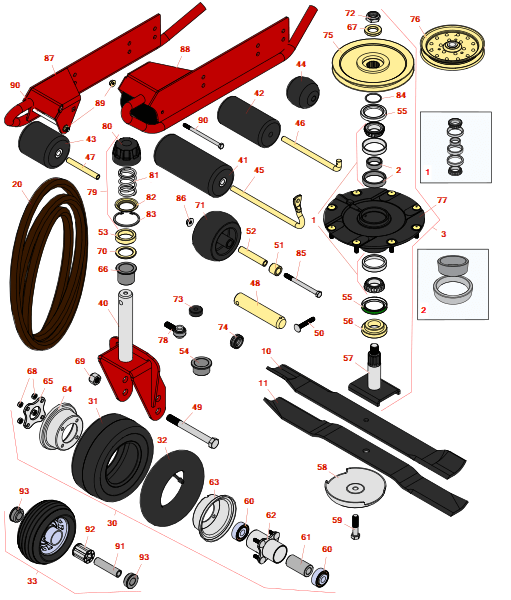 Toro Groundsmaster 3280-D Rotary Decks