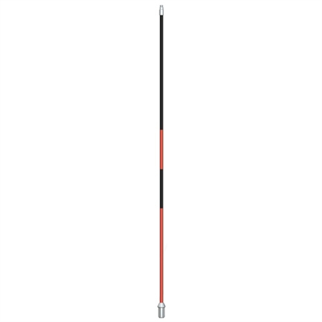 Flagsticks with bottom and center stripes 1/2" x 7' - set/9 black with red