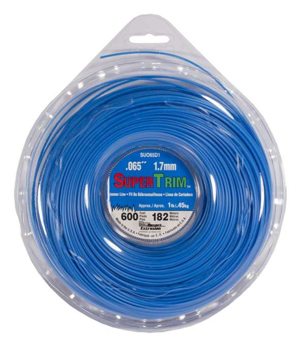 Trimmer line supertrim™ round blue 1 lb .065" / 1.7mm