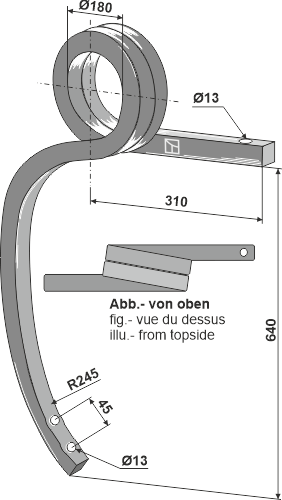 Veertanden - Cultivatorstelen, beitels en toebehoor