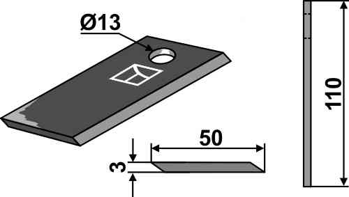 RDM Parts Rotary mower blade fitting for Agria AS620KM