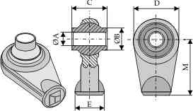 Ball joint terminals for top-links to be welded