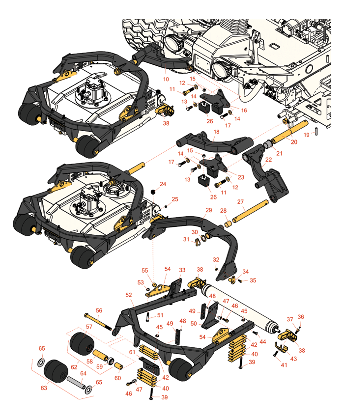 Front lift arm parts suitable for your Toro Groundsmaster 4300-D