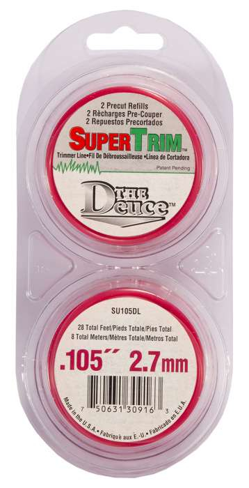 Trimmer line supertrim™ round red 2 x 14' deuce .105" / 2.7mm
