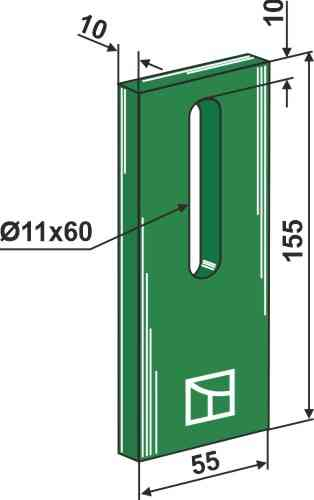 Greenflex kunststof afstrijker voor afstrijker 53-a102