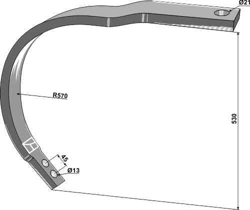 C-Tine 50 x 25 - right model