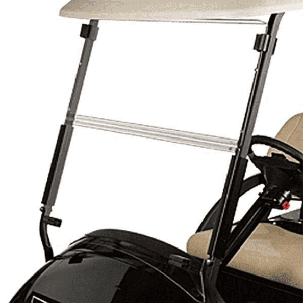 Fold down windshield, clear, acrylic 