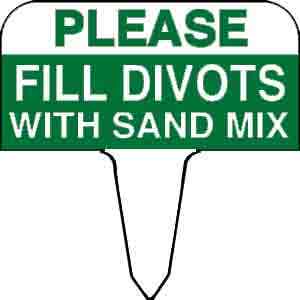 Sign - please fill divots