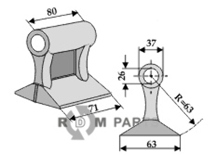 RDM Parts Hammerschlegel geeignet für Bomford 03958.01
