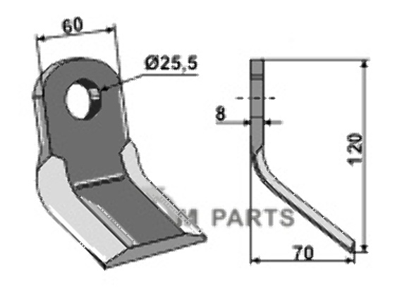 RDM Parts Y-klinge egnet til Vigolo 931040002