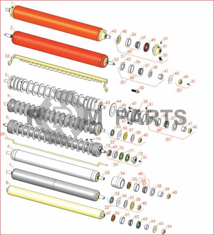 Replacement Parts for LF4677 7'' Rollers