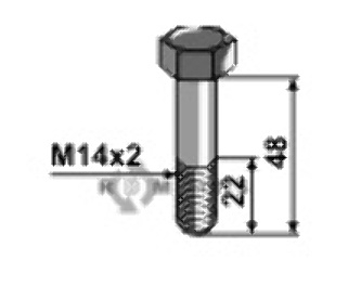 Bolt m14x2x48 - 8.8 63-1448