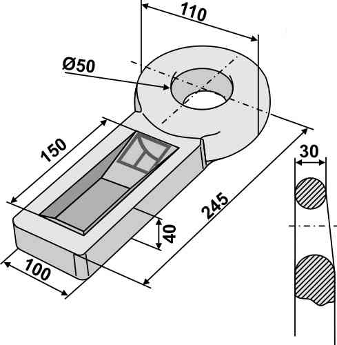 Trailer coupling ring Trailer coupling ring
